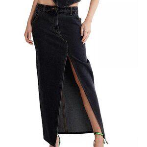 Lioness Barbie Split Maxi Denim Skirt